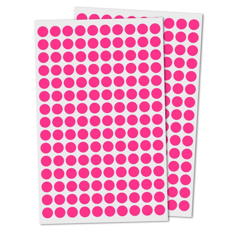 TownStix 3000 Pack, 0.375" Round Dot Stickers Circle Labels - Pink - Image 1